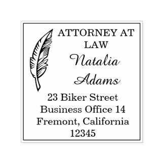 Feather Pen Logo für Notare Permastempel