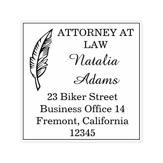 Feather Pen Logo für Notare Permastempel (Design)
