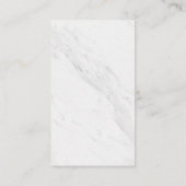 Feather Pen und Booklet | Marble Business Card Visitenkarte (Rückseite)