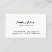 Feather Pen und Buch Visitenkarte (Rückseite)