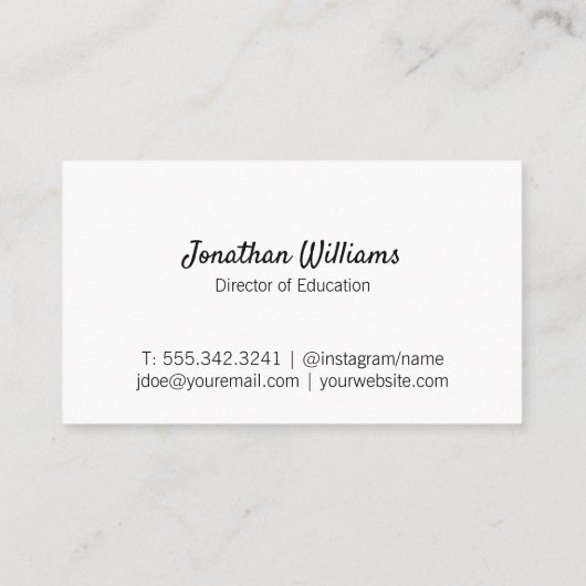 Feather Pen und Buch Visitenkarte (Rückseite)