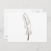 Feather Postkarte (Vorne/Hinten)