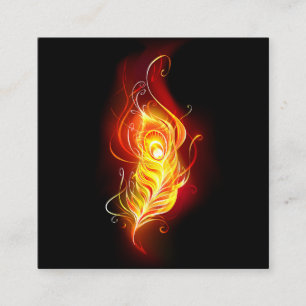 Feather Quadratische Visitenkarte