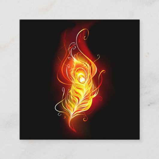 Feather Quadratische Visitenkarte (Vorderseite)