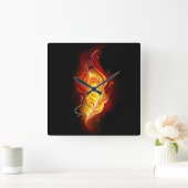 Feather Quadratische Wanduhr (Zuhause)