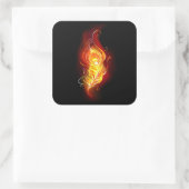 Feather Quadratischer Aufkleber (Tasche)