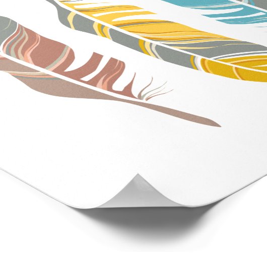 Feather Quartet Art Print Wall Decke Poster (Ecke)