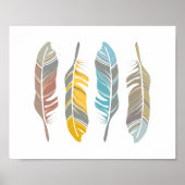 Feather Quartet Art Print Wall Decke Poster (Vorne)