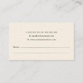 Feather Quill Author Writer Book Publishing Visitenkarte (Rückseite)