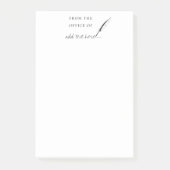 Feather Quill Author Writer Custom Personalisiert Post-it Klebezettel (Vorderseite)
