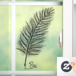 Feather Quill die Stimme der Gedanken und Emotione Fensteraufkleber
