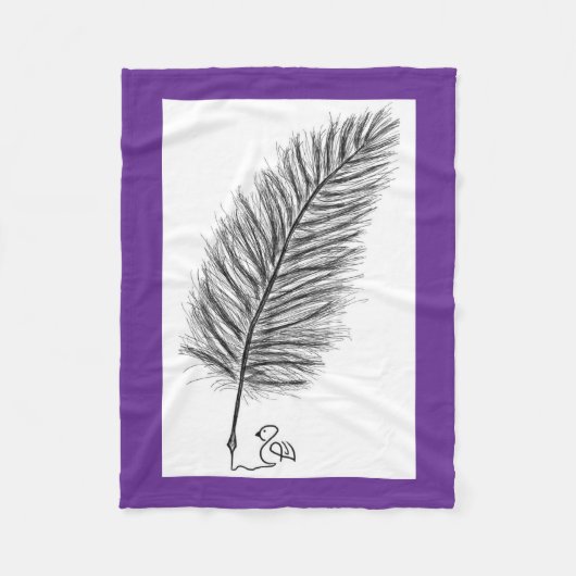 Feather Quill die Stimme der Gedanken und Emotione Fleecedecke (Vorderseite)