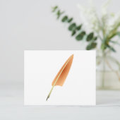 Feather Quill Pen Postkarte (Stehend Vorderseite)