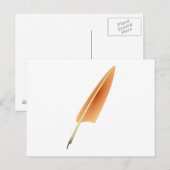 Feather Quill Pen Postkarte (Vorne/Hinten)