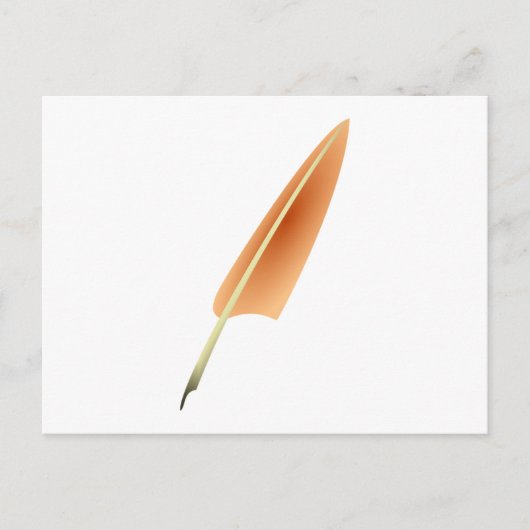 Feather Quill Pen Postkarte (Vorderseite)