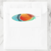 Feather Rechteckiger Aufkleber (Tasche)