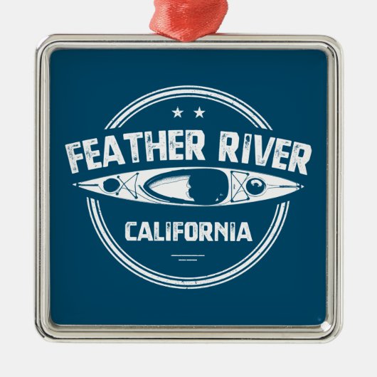 Feather River, Kalifornien Ornament Aus Metall (Vorne)