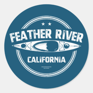 Feather River, Kalifornien Runder Aufkleber