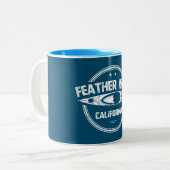Feather River, Kalifornien Zweifarbige Tasse (Vorderseite Links)