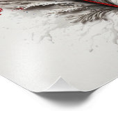 Feather - Rot, Weiß und Blau Fotodruck (Ecke)