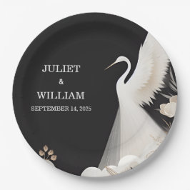 Feather Rustic Asian Sky Fun Cloud Crane Wedding Pappteller