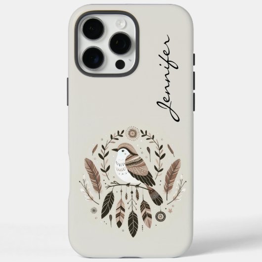 Feather Sacred Skies Bird Boho iPhone / iPad Gehäu Case-Mate iPhone Hülle (Rückseite)