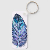 Feather Schlüsselanhänger - Benutzerdefinierte Far (Rückseite)