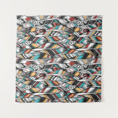 Feather seamless pattern wandteppich (Vorderseite (Horizontal))