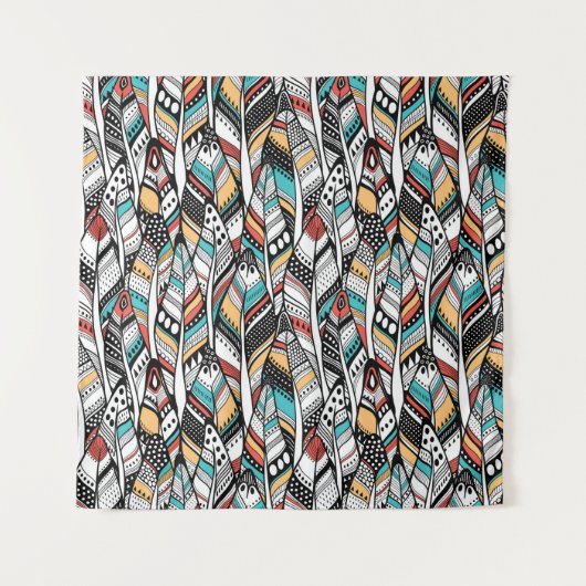 Feather seamless pattern wandteppich (Vorderseite)