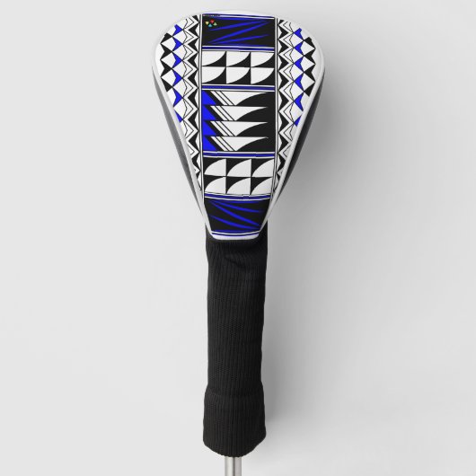 Feather Segen in Blue Golf Head Cover Headcover (Vorderseite)