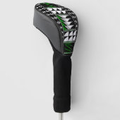 Feather Segen in Green Golf Head Cover Headcover (angewinkelt)