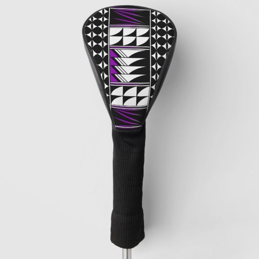 Feather Segen in Lila Golf Head Cover Headcover (Vorderseite)