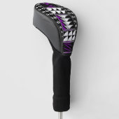 Feather Segen in Lila Golf Head Cover Headcover (angewinkelt)