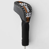 Feather Segen in Orange Golf Head Cover Headcover (angewinkelt)