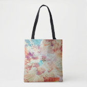 Feather Snowflake Sky Clouds Galaxy Lila Blush Tasche (Vorderseite)