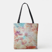 Feather Snowflake Sky Clouds Galaxy Lila Blush Tasche (Rückseite)