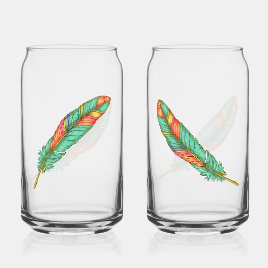 Feather Soda Glas (Vorderseite)