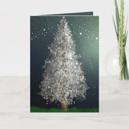 FEATHER TREE CHRISTMAS CARD DANKESKARTE