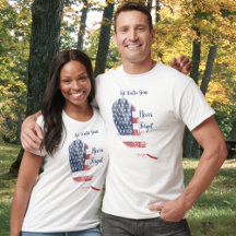 Feather USA Flag nie vergessen Erinnerung T - Shir