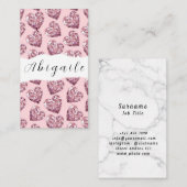 Feather Vector Nahtlose Vintage Diamanten Visitenkarte (Vorne/Hinten)