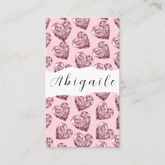 Feather Vector Nahtlose Vintage Diamanten Visitenkarte (Vorderseite)