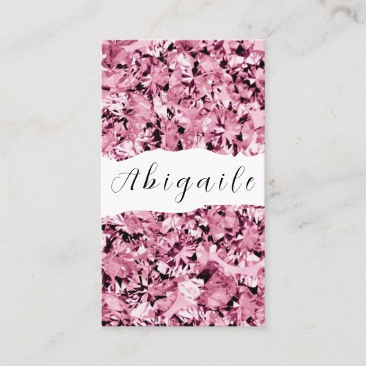 Feather Vector Nahtlose Vintage Diamanten Visitenkarte (Vorderseite)