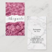 Feather Vector Nahtlose Vintage Diamanten Visitenkarte (Vorne/Hinten)