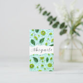 Feather Vector Seamless Vintag Fresh Visitenkarte (Stehend Vorderseite)