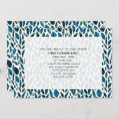 Feather Verlasse Blauer Allzweck Allgemeines Party Einladung (Vorne/Hinten)