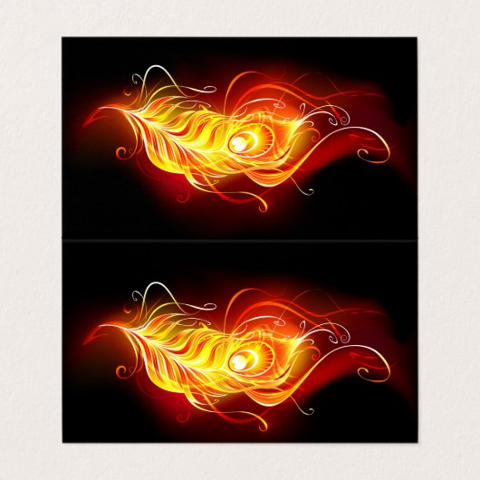 Feather Visitenkarten (Außenseite Aufgefaltet)