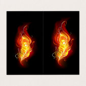 Feather Visitenkarten (Außenseite Aufgefaltet)