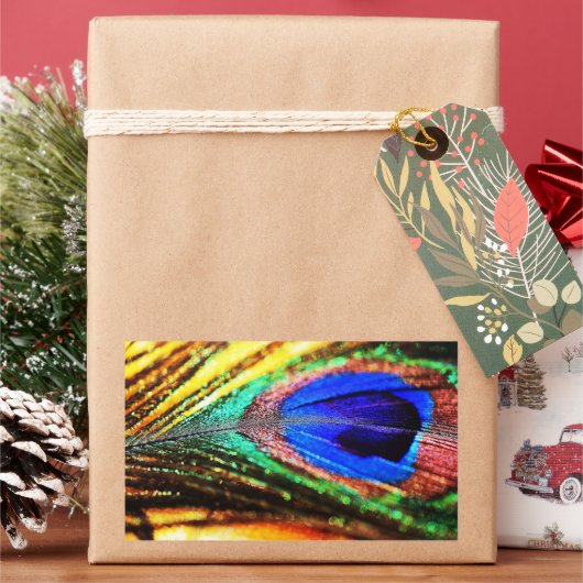 Feather von Shirley Taylor Rechteckiger Aufkleber (Feiertag)