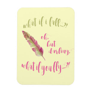 Feather - Was ist, wenn ich falle? Inspirationsang Magnet