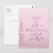 Feather - Was ist, wenn ich falle? Inspirationskar Postkarte (Vorne/Hinten)